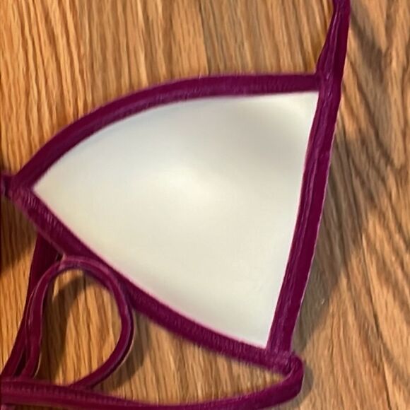 NWT! PINK Victoria’s Secret Swim Top Bikini, velvet push-up bra halter , Small - Picture 4 of 6